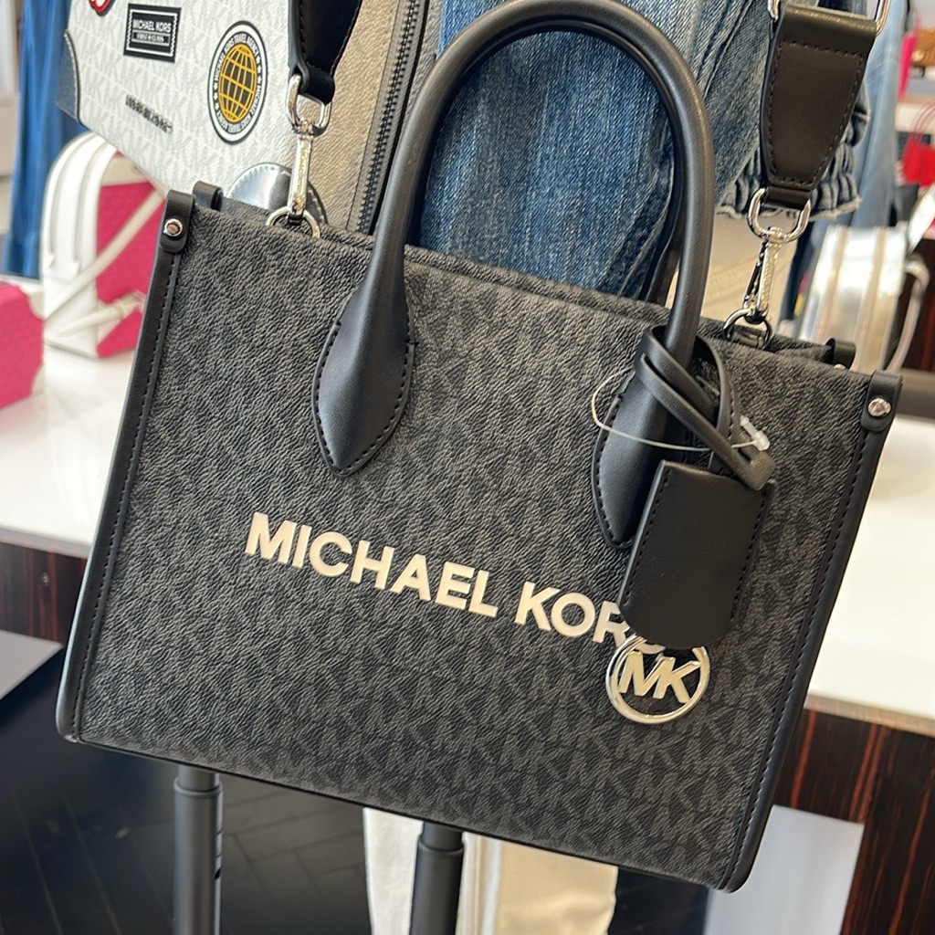 Michael Kors Mirella Small Signature Logo Crossbody Bag Black Nwt